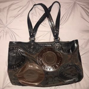 Leather coach bag